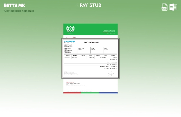 модерен стил PT. Шаблон за наплата на XYZ elektronik